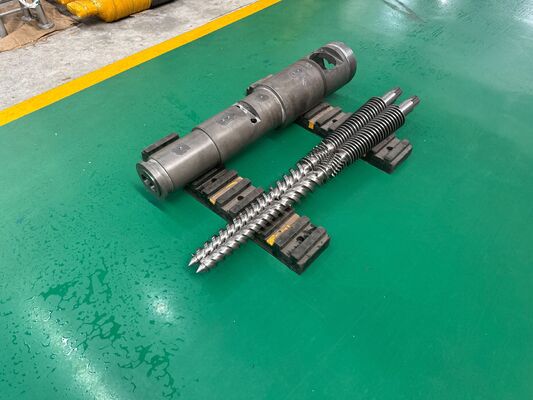 Chrome Plated Conical Twin Screw and Barrel with 1000kg/h Max Output and 0.015mm/m Barrel Straightness